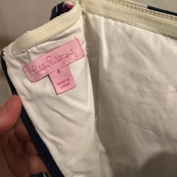 Lilly Pulitzer Navy and Pink Dress - Picture 3 of 5